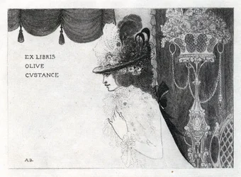 Diseño para una exlibris para Olive Custance